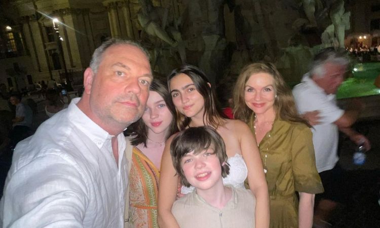 Alexa Swinton with her parents and siblings.